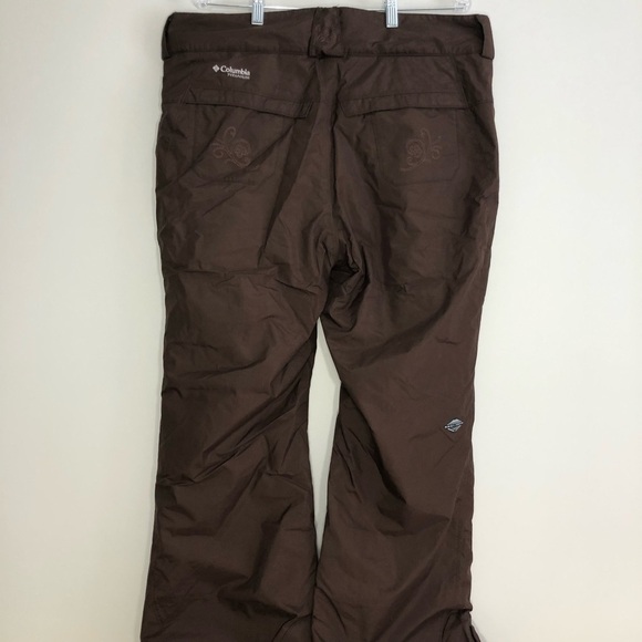 Columbia Titanium Omni Tech Brown Snow Pants XL - Picture 10 of 13